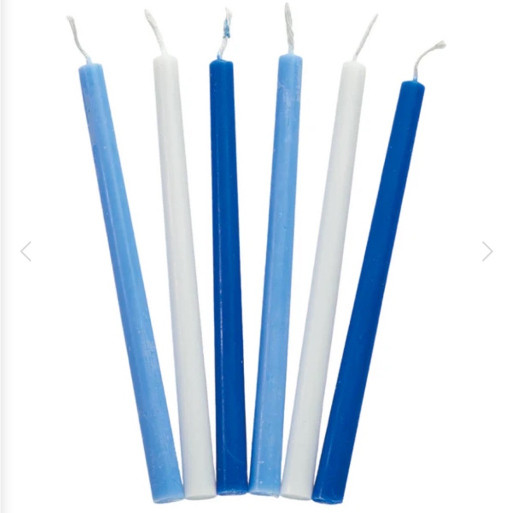 45 Blue and White Chanukah Candles for a Menorah ~5” - Picture 2 of 11